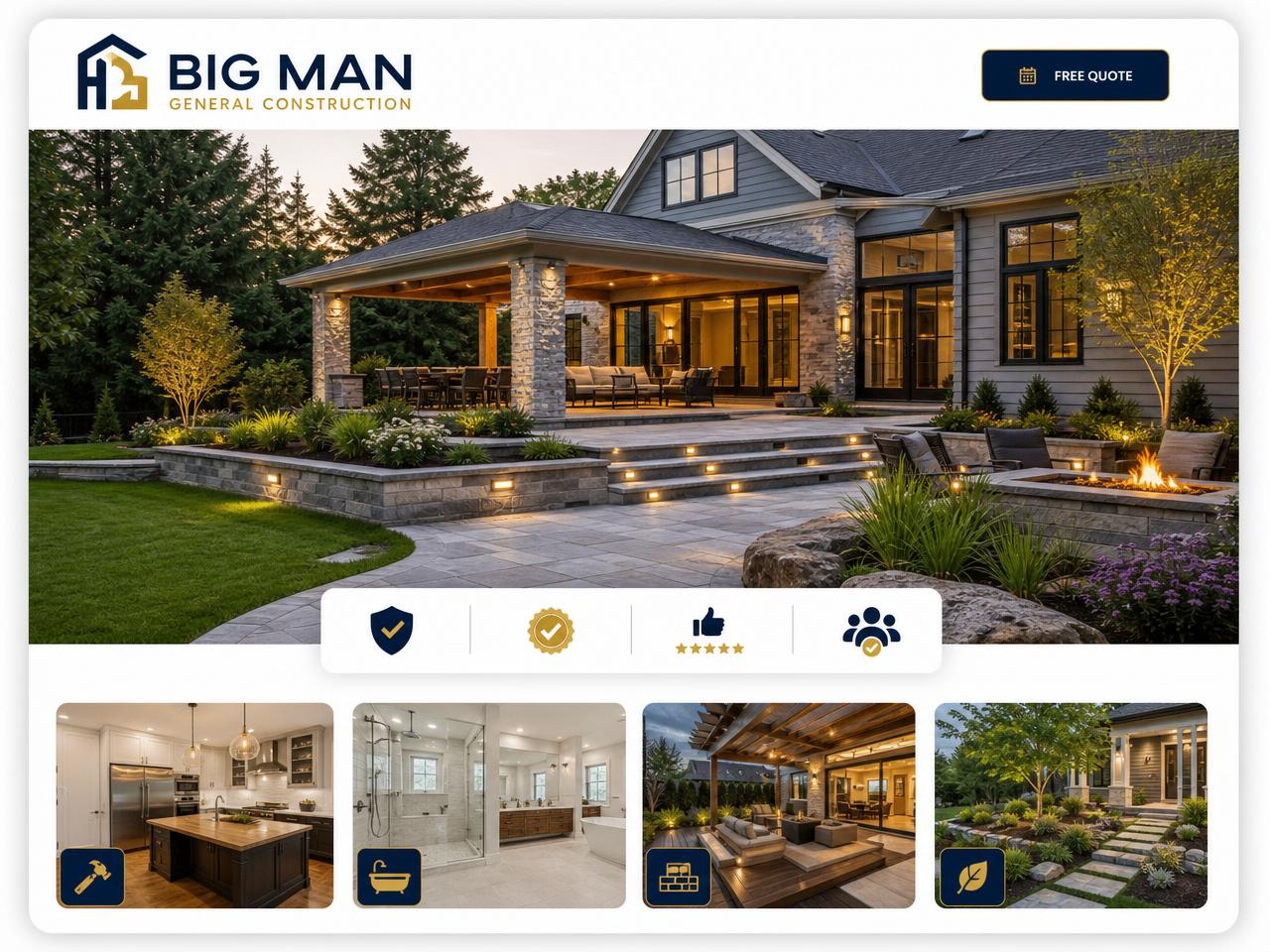 Big Man General Construction & Landscaping website preview